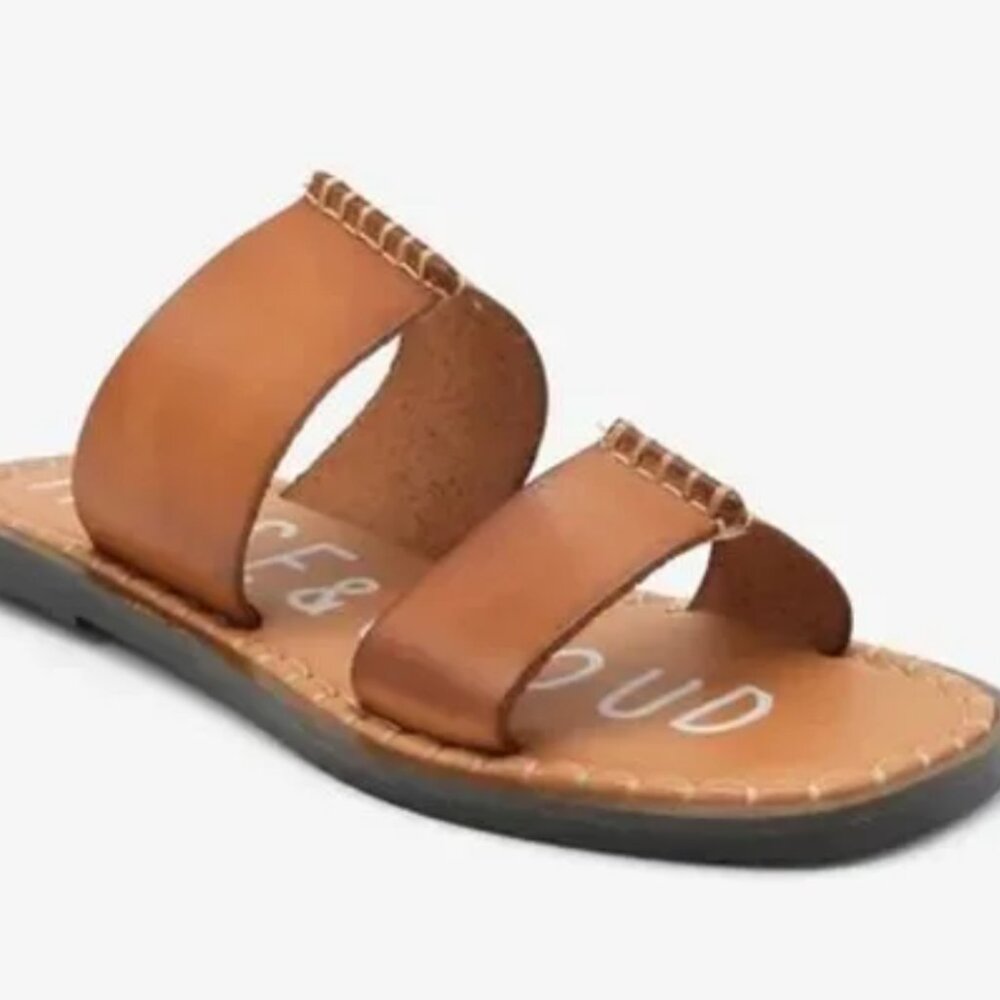 Musse & Cloud Boho Leslie Brown Leather Sandal Sz 39/8